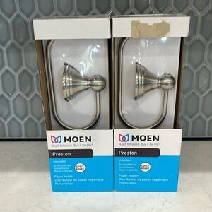 Moen Preston Brushed Nickel Toilet Paper Holder set of 2